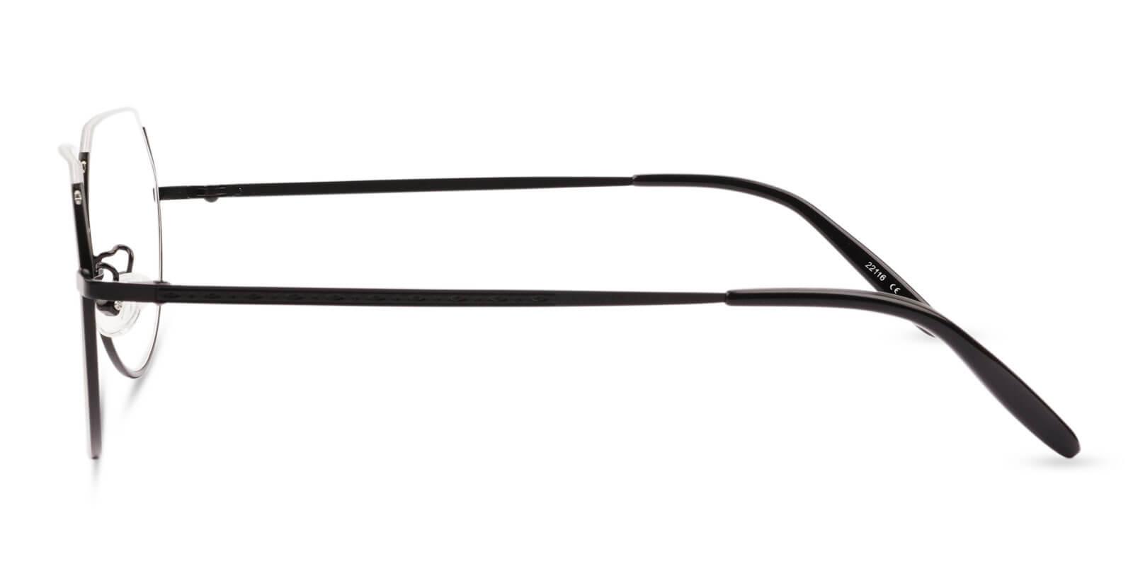Indonesia Black Metal Eyeglasses , Lightweight , NosePads Frames from ABBE Glasses