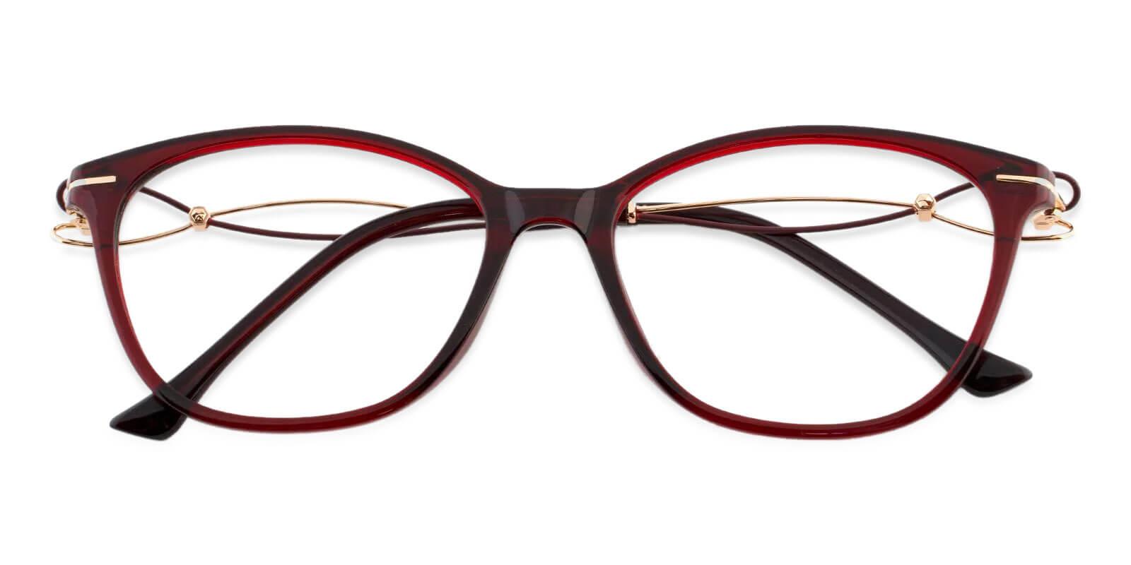 Maria Red Metal , TR Eyeglasses , Lightweight , UniversalBridgeFit Frames from ABBE Glasses