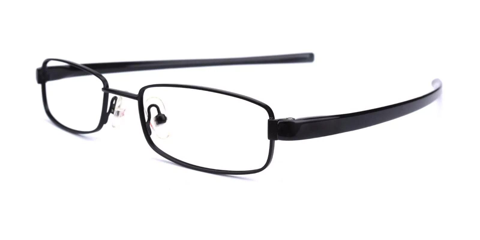 Samuel Black Metal Eyeglasses , Lightweight , NosePads Frames from ABBE Glasses