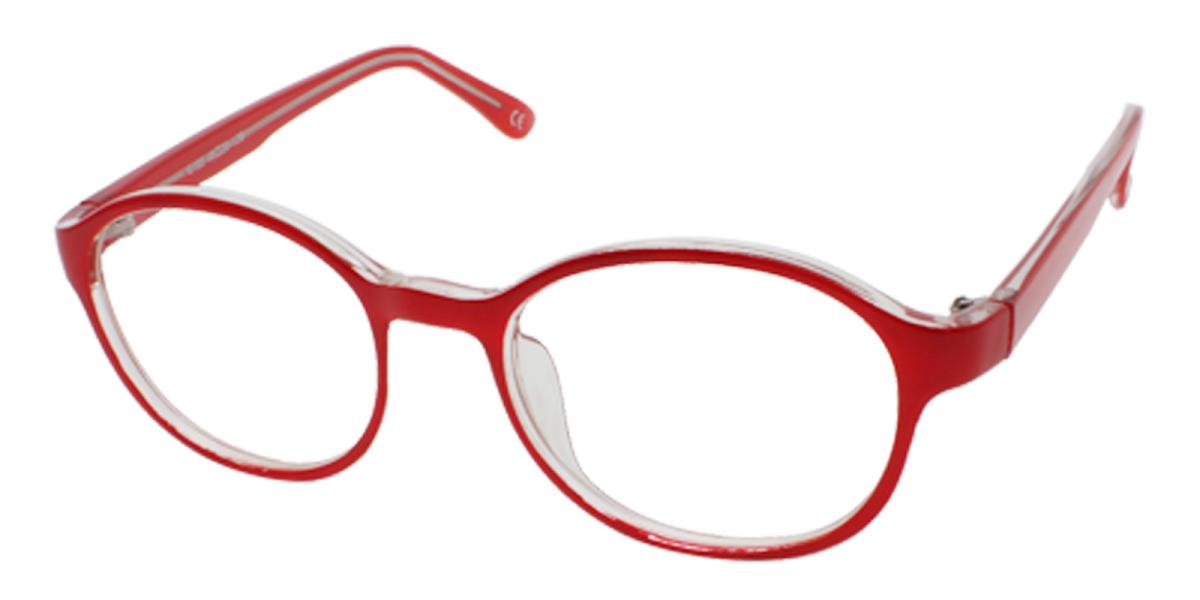 Uruguay Red Plastic Eyeglasses , Lightweight , UniversalBridgeFit Frames from ABBE Glasses