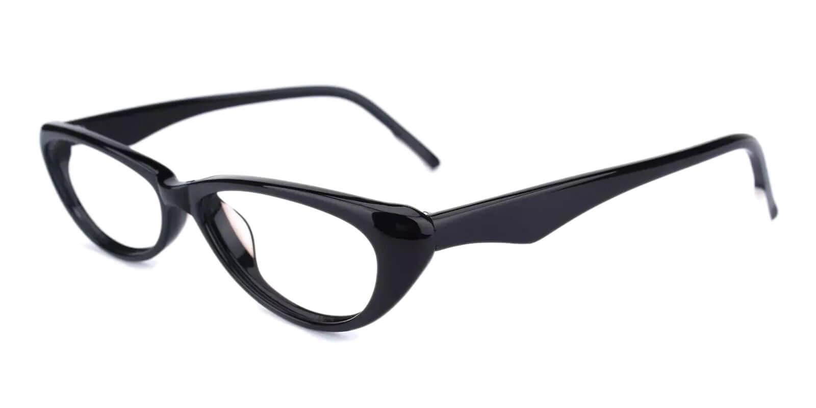 Nevaeh Black Acetate Eyeglasses , UniversalBridgeFit Frames from ABBE Glasses