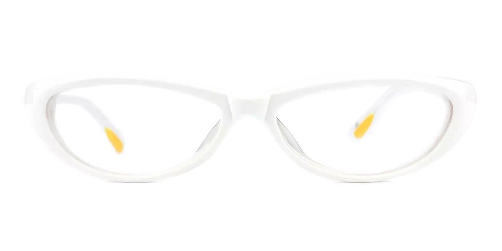 Nevaeh White Acetate Eyeglasses , UniversalBridgeFit Frames from ABBE Glasses