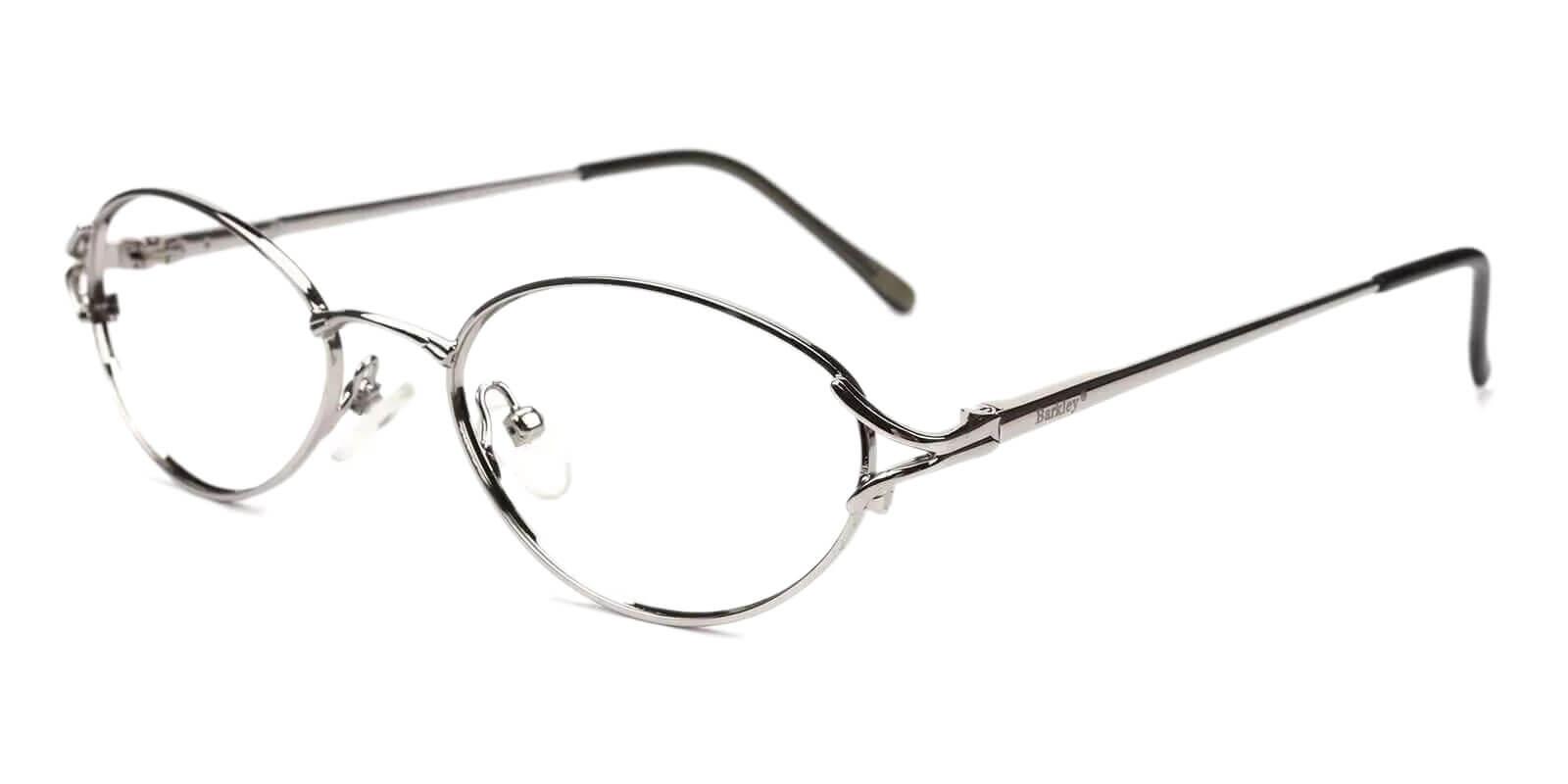 Cora Silver Metal Eyeglasses , NosePads Frames from ABBE Glasses