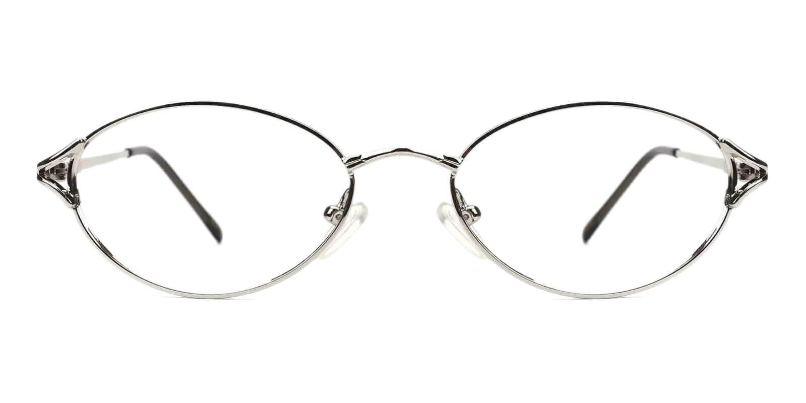 Cora Silver Metal Eyeglasses , NosePads Frames from ABBE Glasses