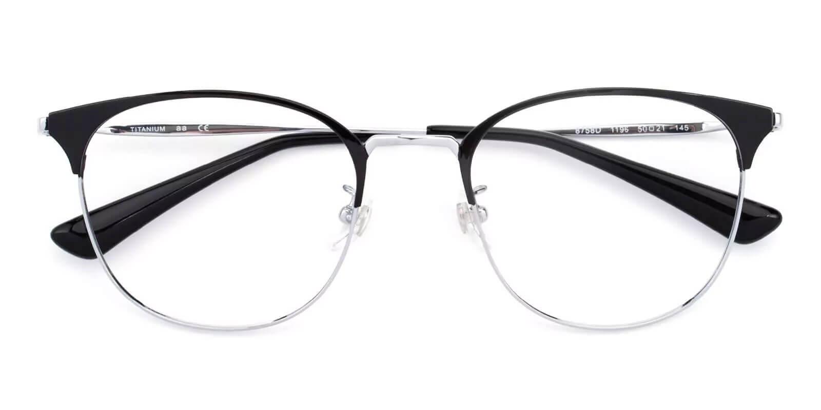 Delilah Silver Titanium Eyeglasses , Lightweight , NosePads Frames from ABBE Glasses