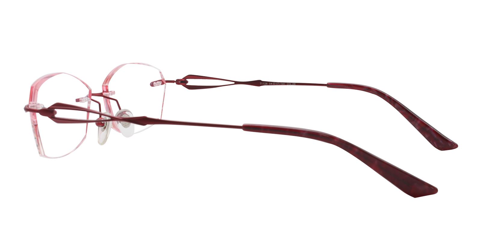 Clara Red Titanium NosePads , Eyeglasses Frames from ABBE Glasses