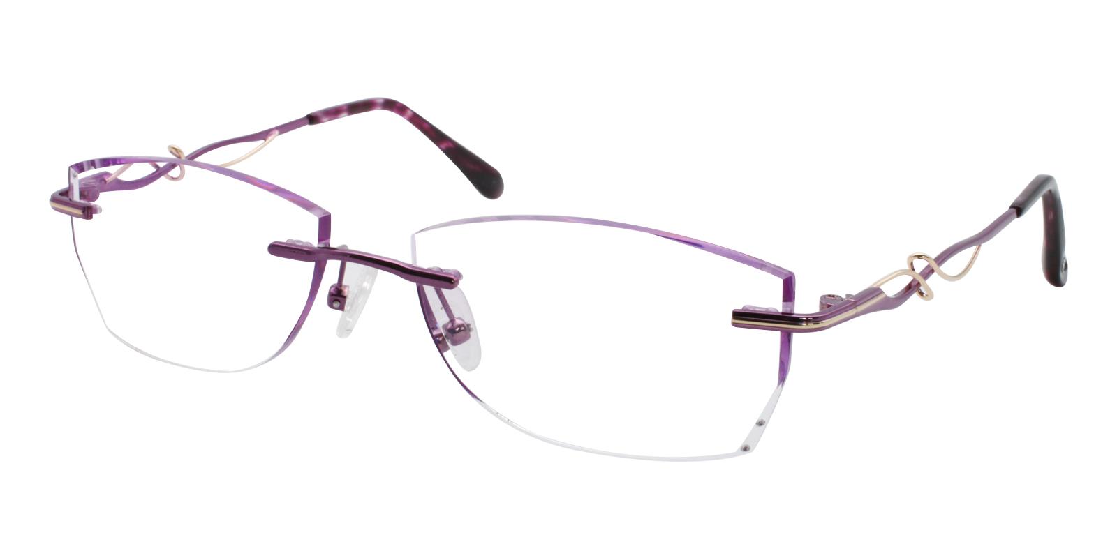 Sadie Purple Titanium Eyeglasses , NosePads Frames from ABBE Glasses