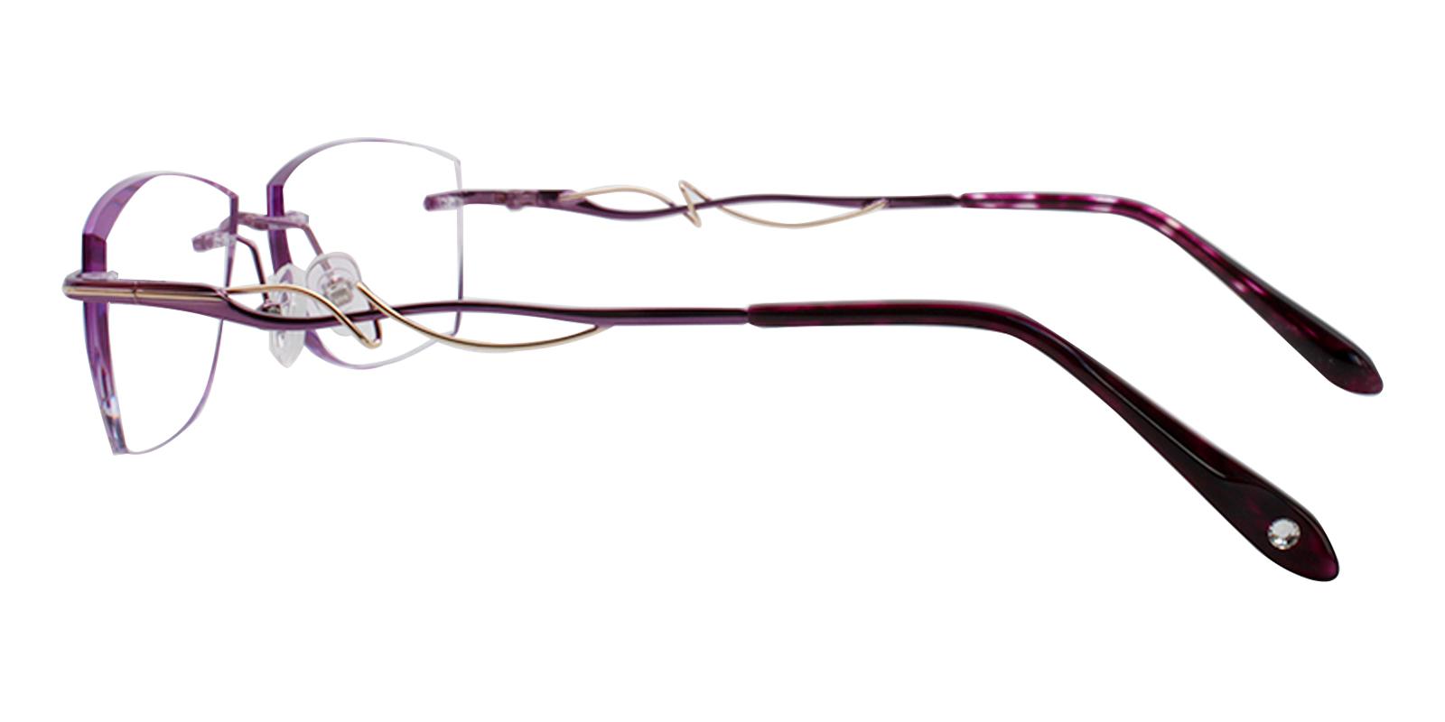 Sadie Purple Titanium Eyeglasses , NosePads Frames from ABBE Glasses