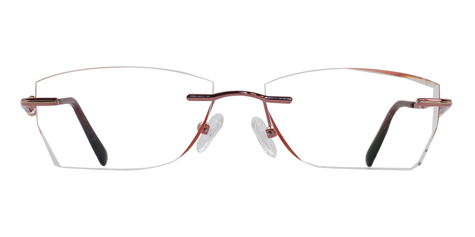 Sadie Red Titanium Eyeglasses , NosePads Frames from ABBE Glasses