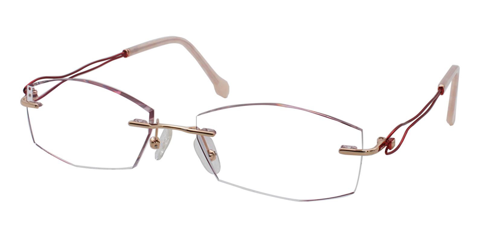 Leilani Red Titanium Eyeglasses , NosePads Frames from ABBE Glasses