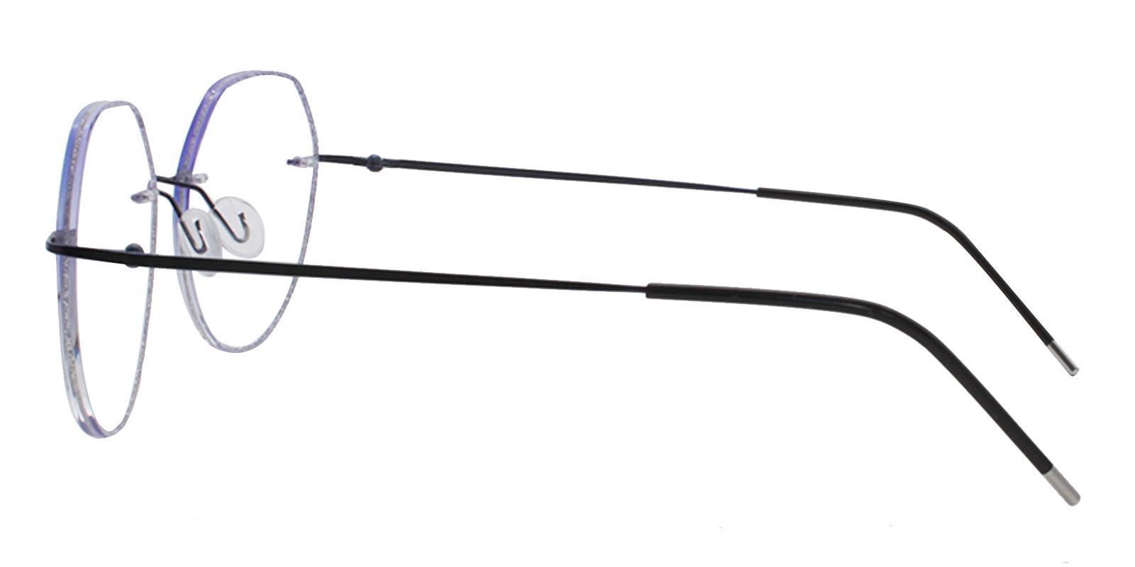 Piper Black Titanium Eyeglasses , NosePads Frames from ABBE Glasses