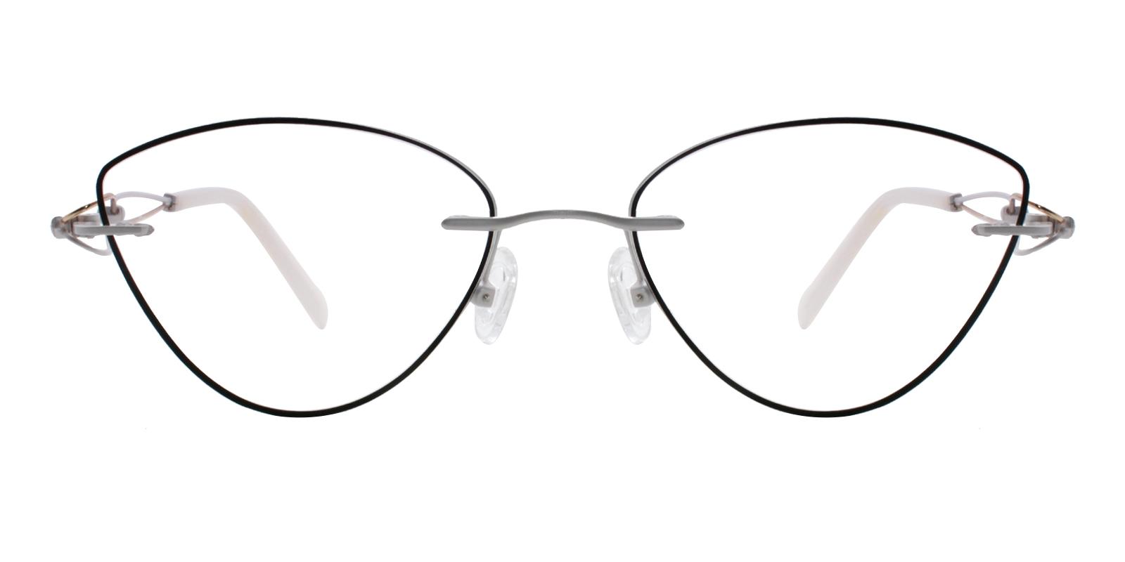 Kaylee Black Titanium Eyeglasses , NosePads Frames from ABBE Glasses