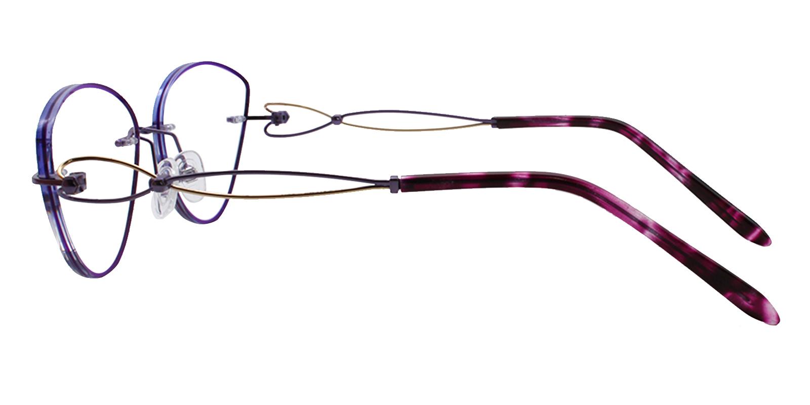 Kaylee Purple Titanium NosePads , Eyeglasses Frames from ABBE Glasses