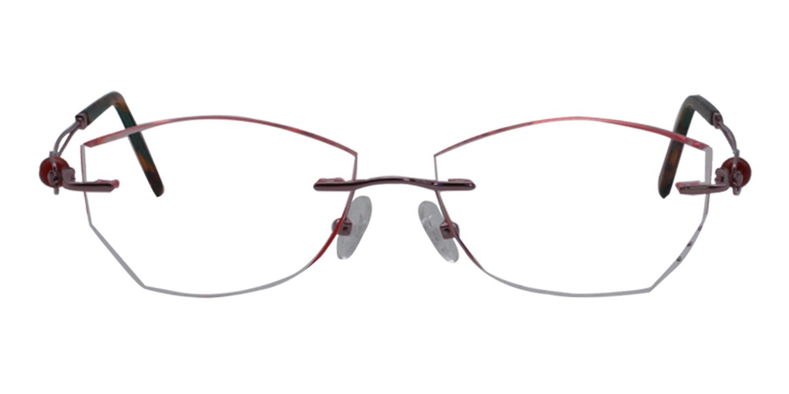 Liliana Pink Titanium Eyeglasses , NosePads Frames from ABBE Glasses