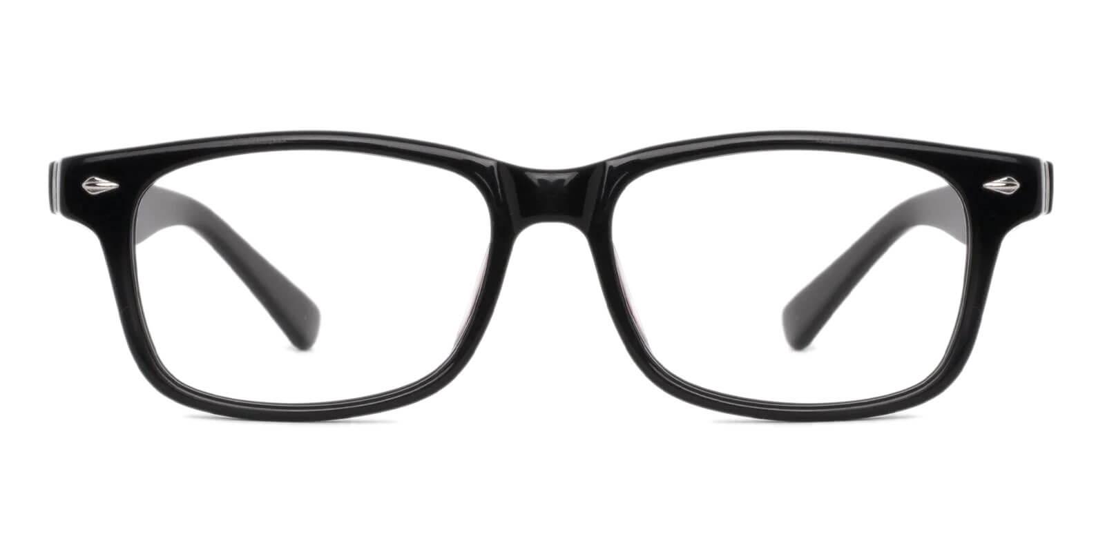 Wisdom Black Acetate Eyeglasses , UniversalBridgeFit Frames from ABBE Glasses