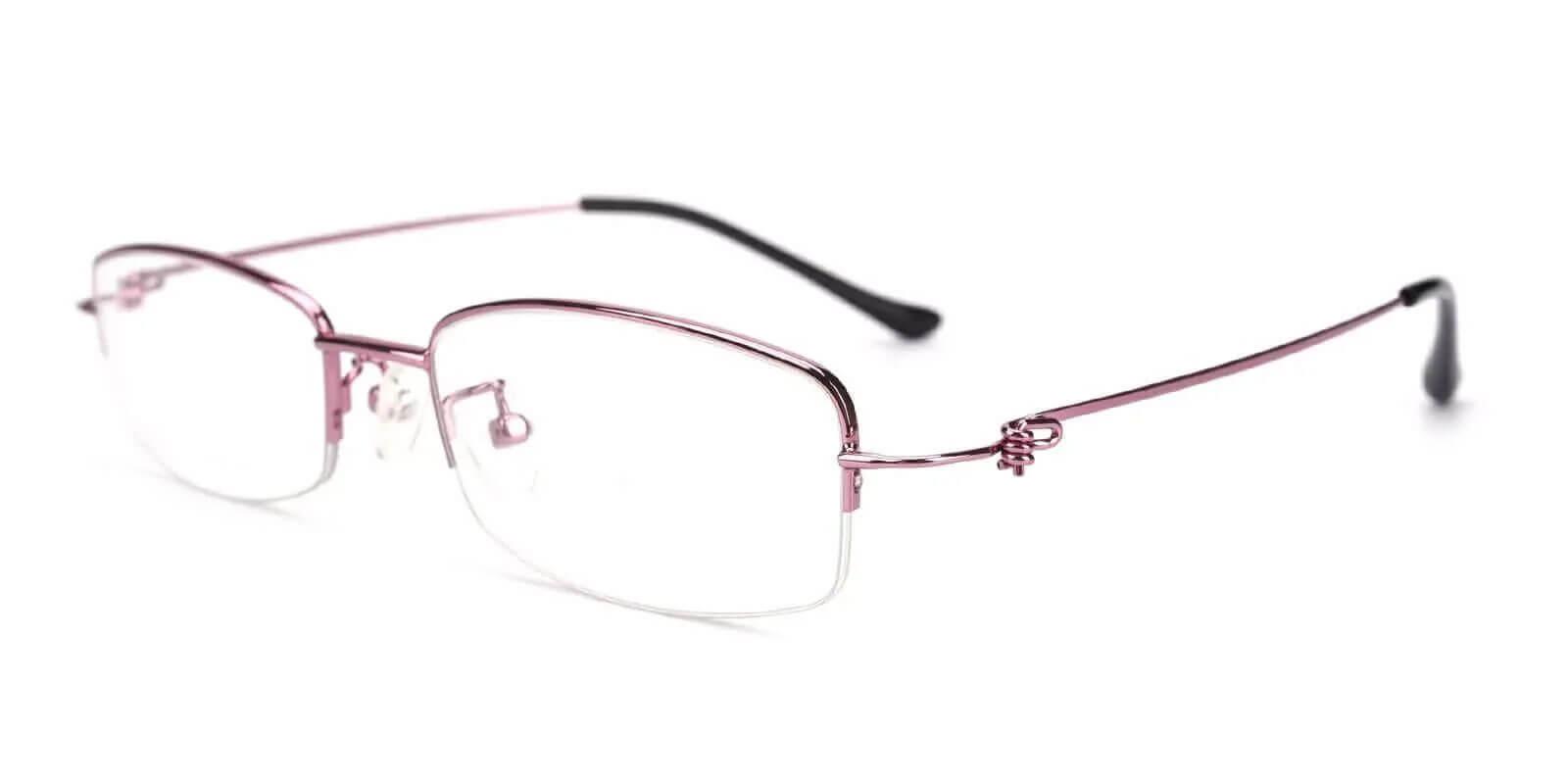Amanda Pink Metal Eyeglasses , NosePads Frames from ABBE Glasses