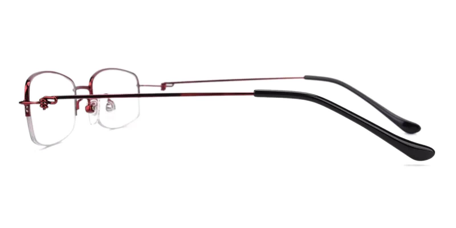 Amanda Red Metal Eyeglasses , NosePads Frames from ABBE Glasses