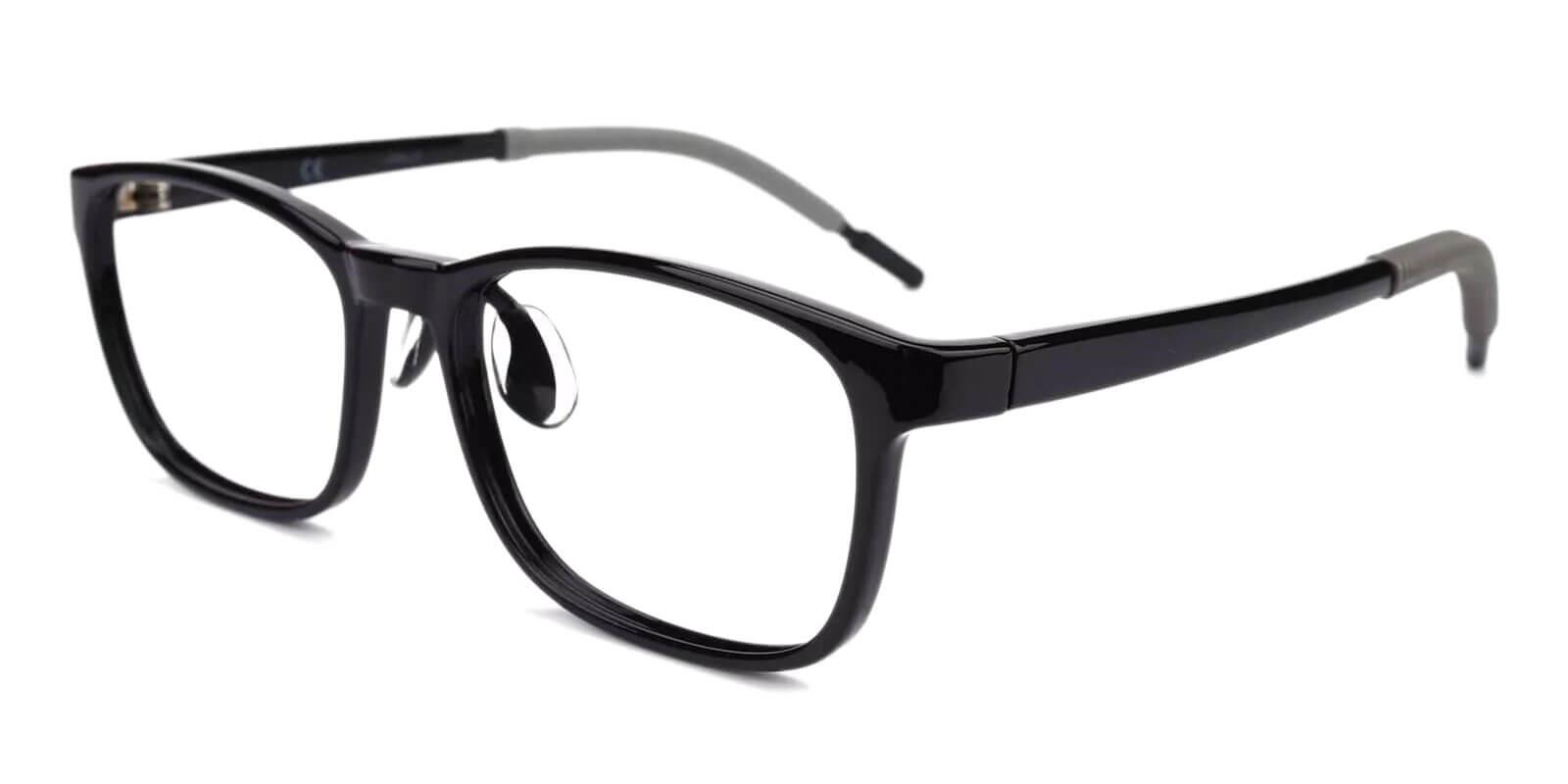 Sparkle Black Acetate , TR Eyeglasses , Lightweight , NosePads , UniversalBridgeFit Frames from ABBE Glasses