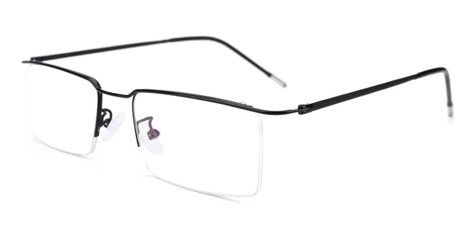 Wit Black Metal Eyeglasses , NosePads Frames from ABBE Glasses