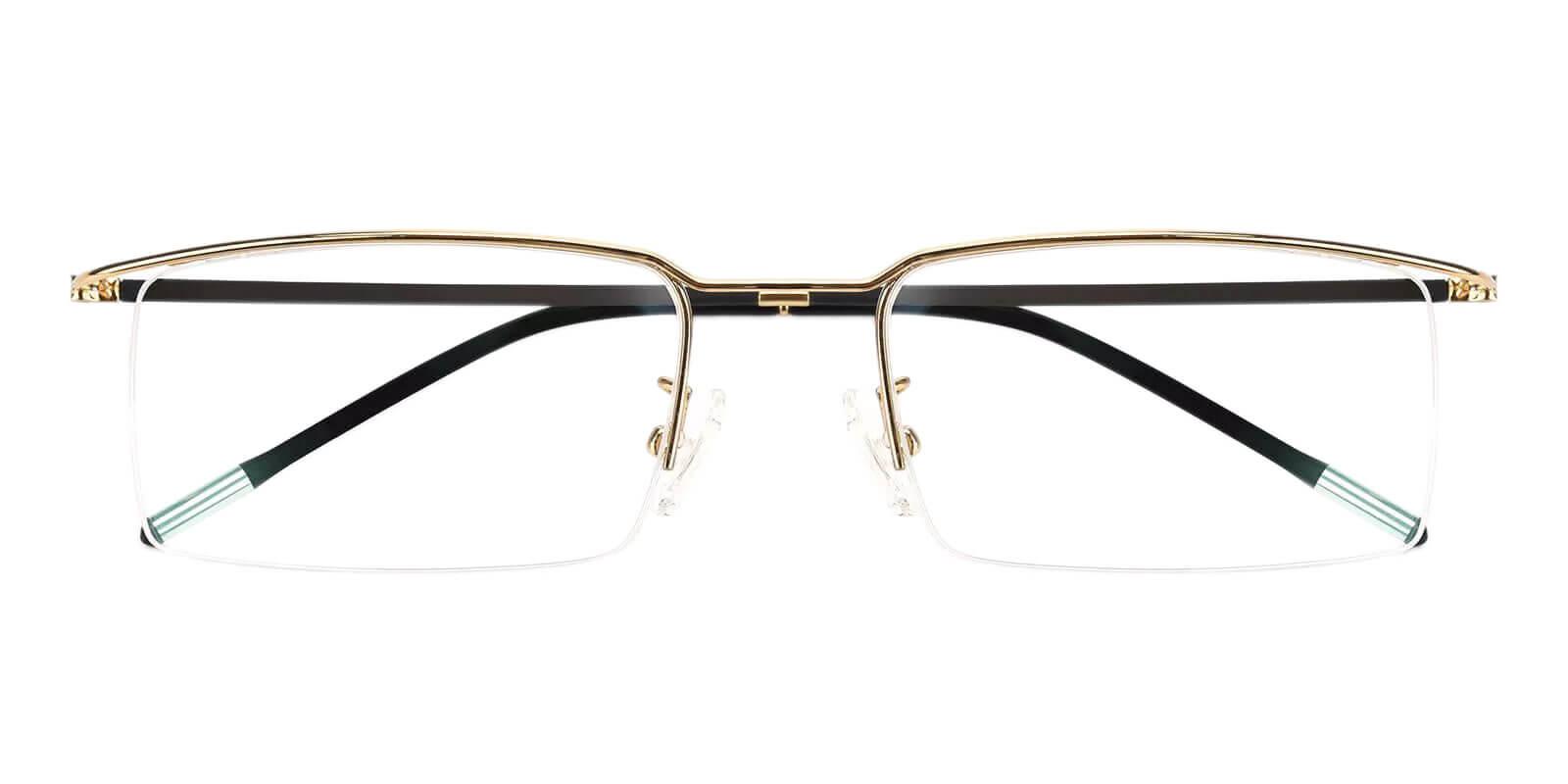 Wit Gold Metal Eyeglasses , NosePads Frames from ABBE Glasses