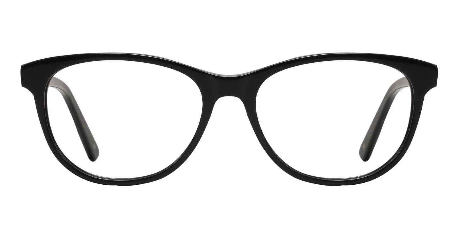 Neptune Black Acetate Eyeglasses , SpringHinges , UniversalBridgeFit Frames from ABBE Glasses