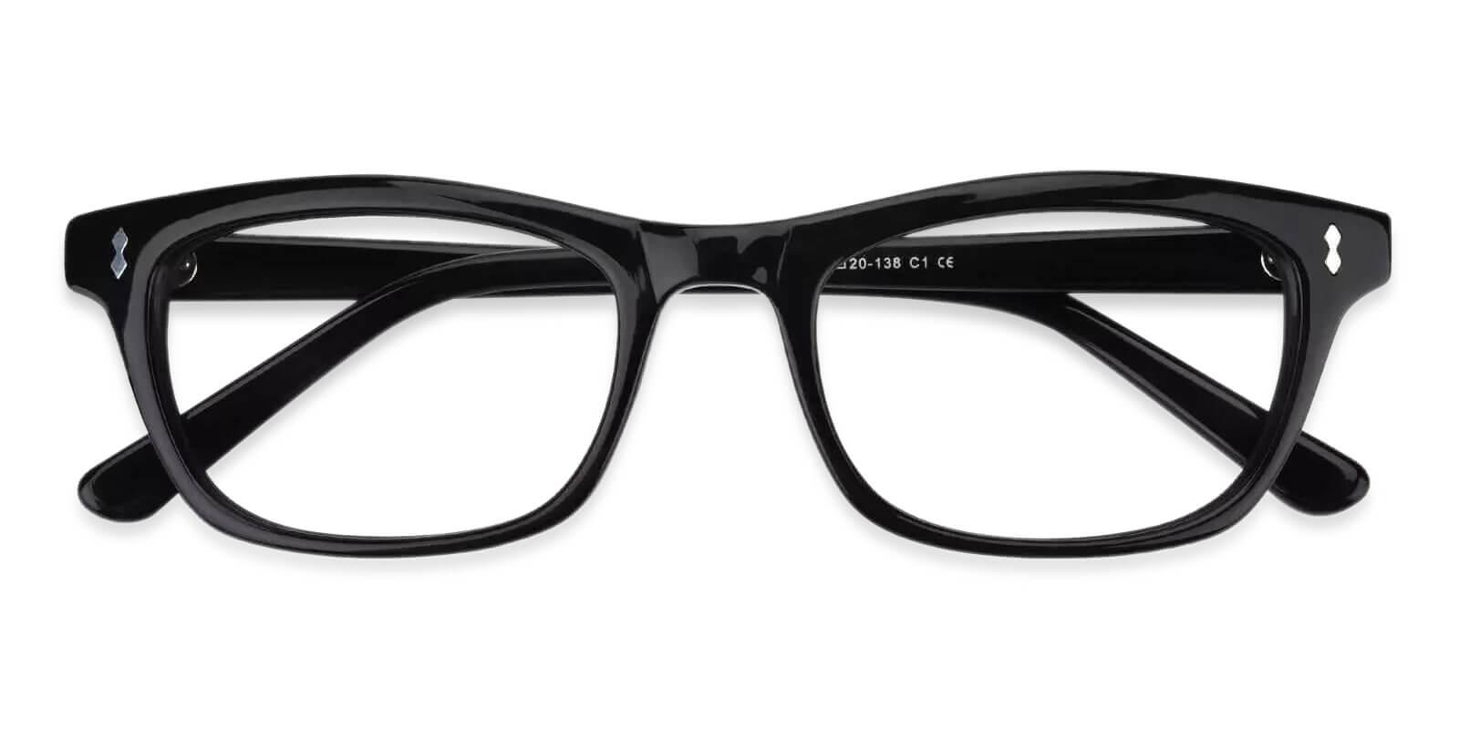 Leaf Black Acetate Eyeglasses , UniversalBridgeFit Frames from ABBE Glasses