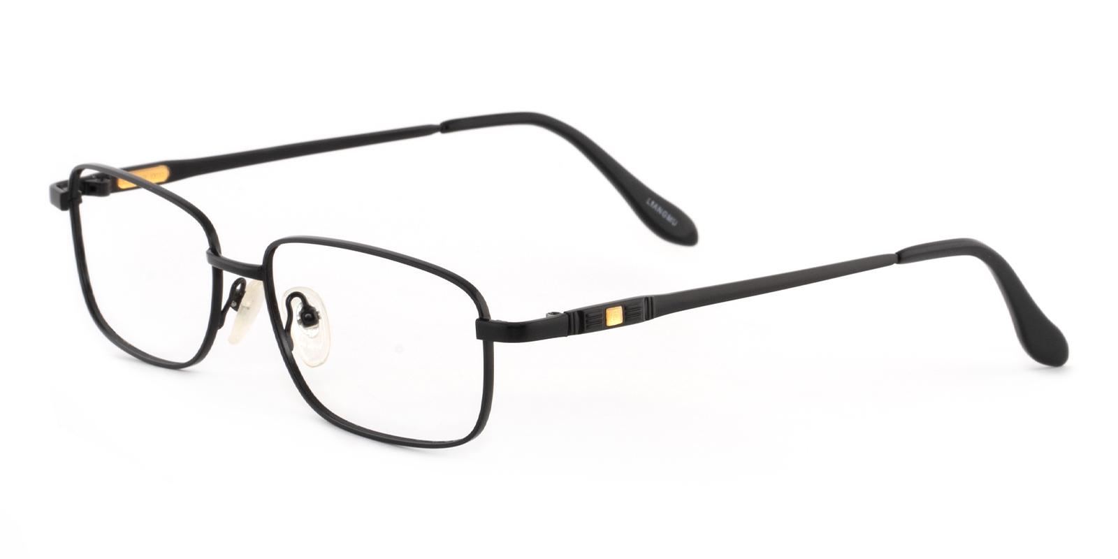 Aureate Black Metal Eyeglasses , NosePads Frames from ABBE Glasses