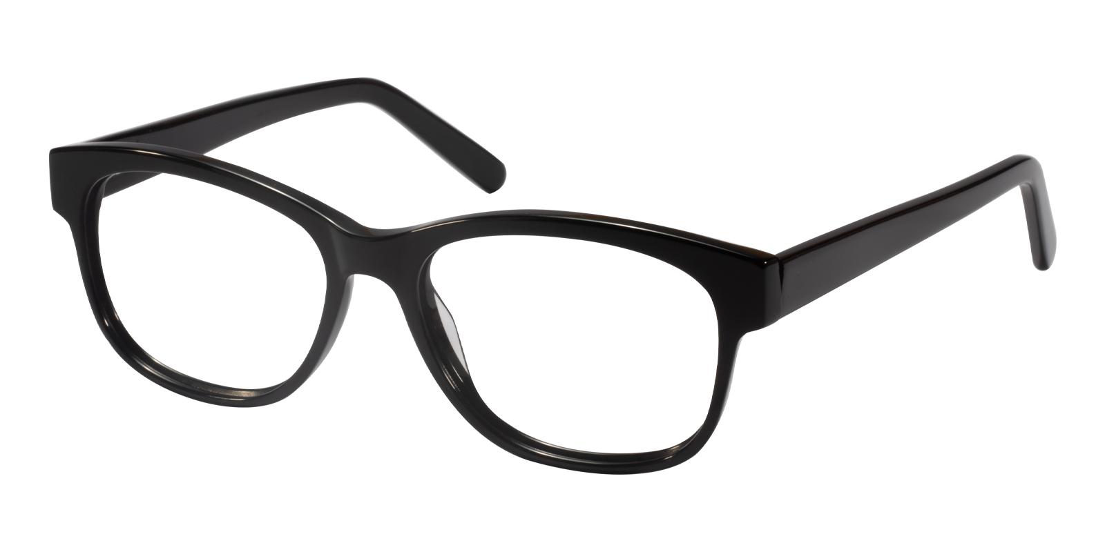 Doubell Black Acetate Eyeglasses , UniversalBridgeFit Frames from ABBE Glasses