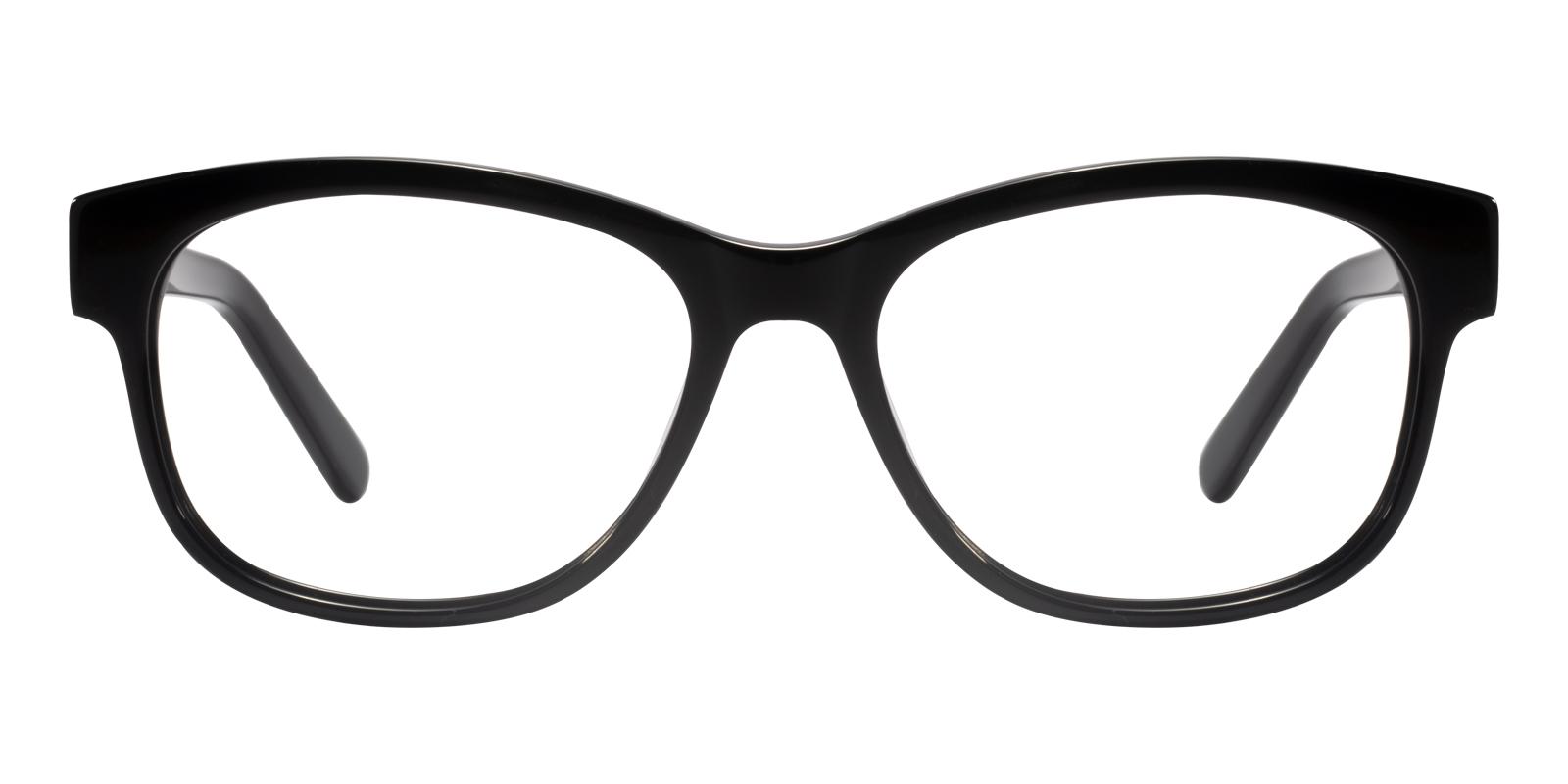 Doubell Black Acetate Eyeglasses , UniversalBridgeFit Frames from ABBE Glasses