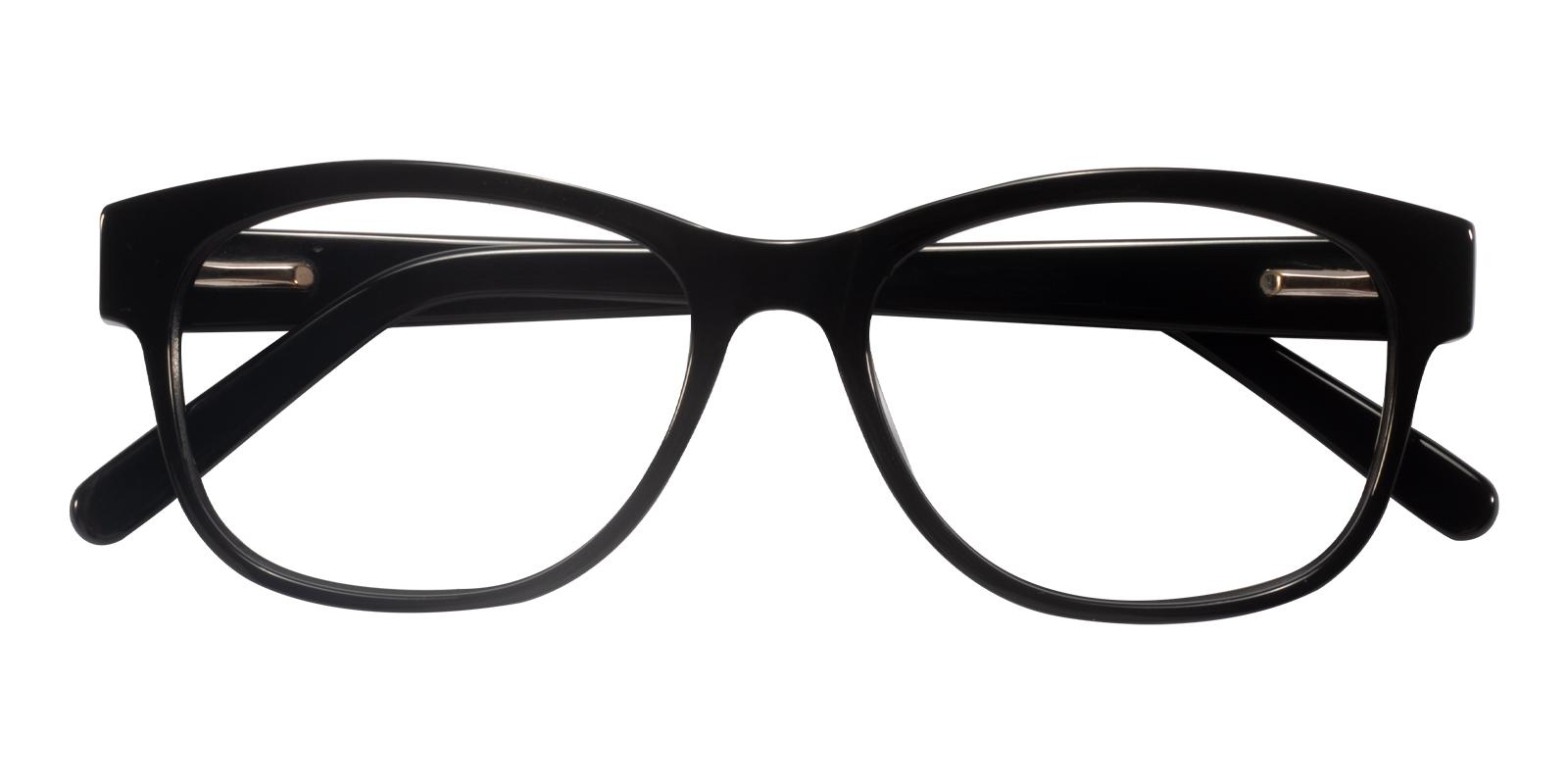Doubell Black Acetate Eyeglasses , UniversalBridgeFit Frames from ABBE Glasses