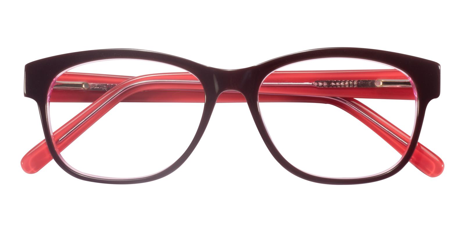 Doubell Red Acetate Eyeglasses , UniversalBridgeFit Frames from ABBE Glasses