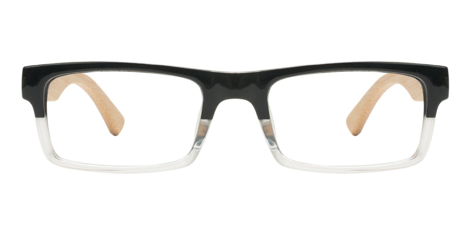 Mini-pandaing Black Acetate , Bamboo Eyeglasses , UniversalBridgeFit Frames from ABBE Glasses
