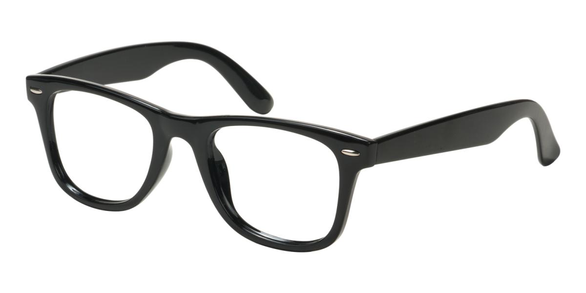 Smither Black Plastic Eyeglasses , UniversalBridgeFit Frames from ABBE Glasses