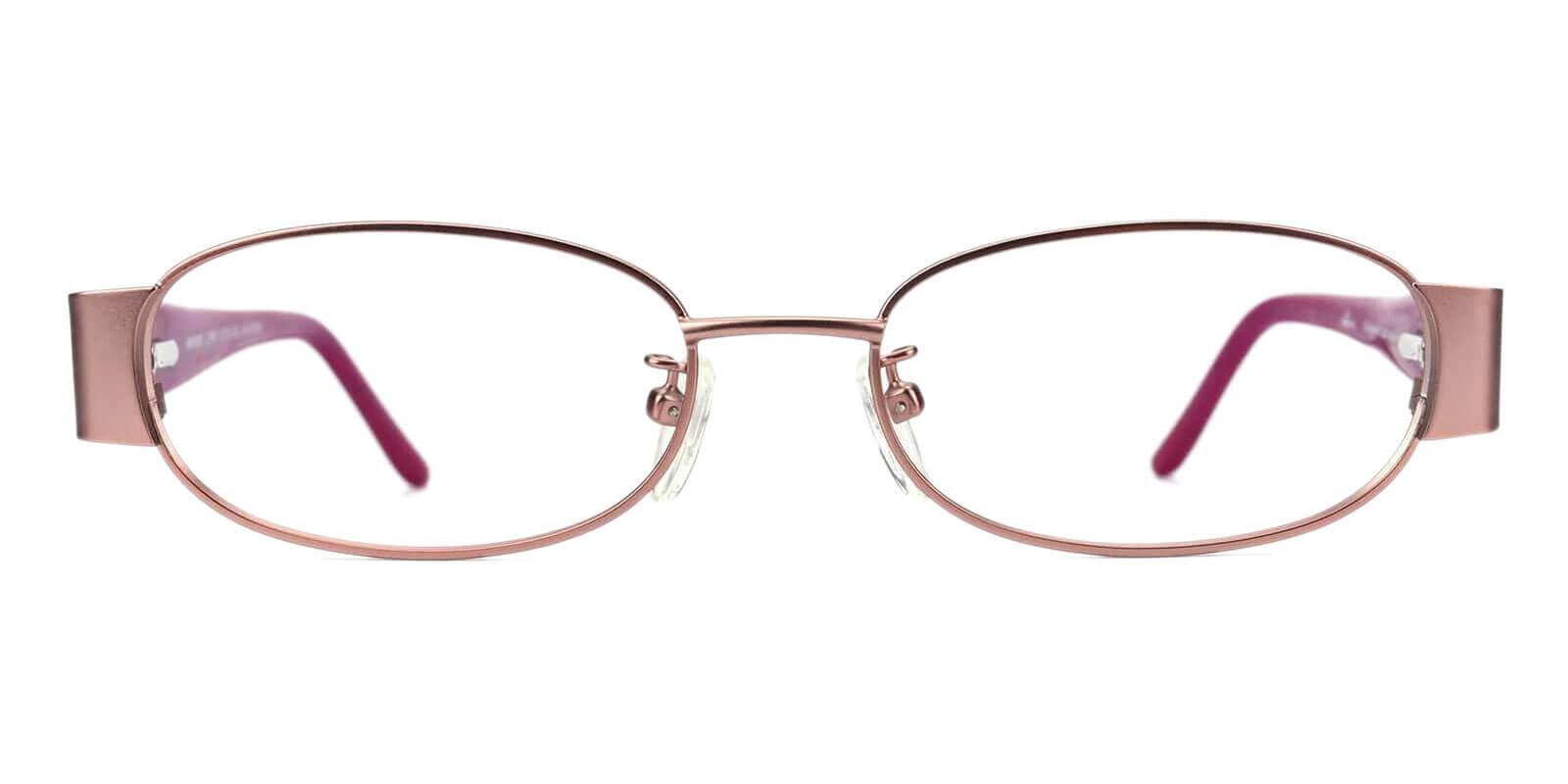 Alps Pink Metal Eyeglasses , NosePads Frames from ABBE Glasses