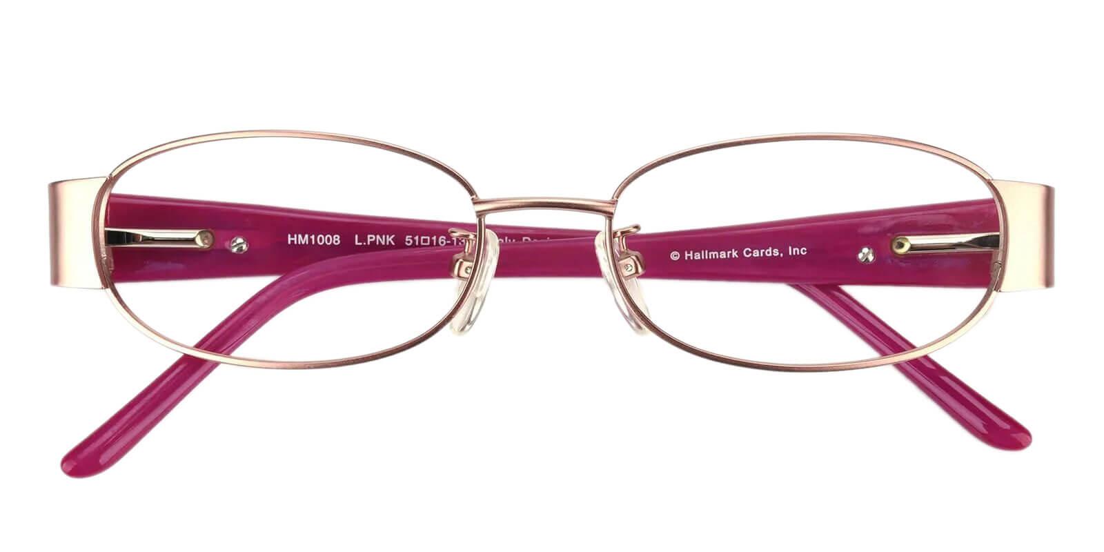 Alps Pink Metal Eyeglasses , NosePads Frames from ABBE Glasses