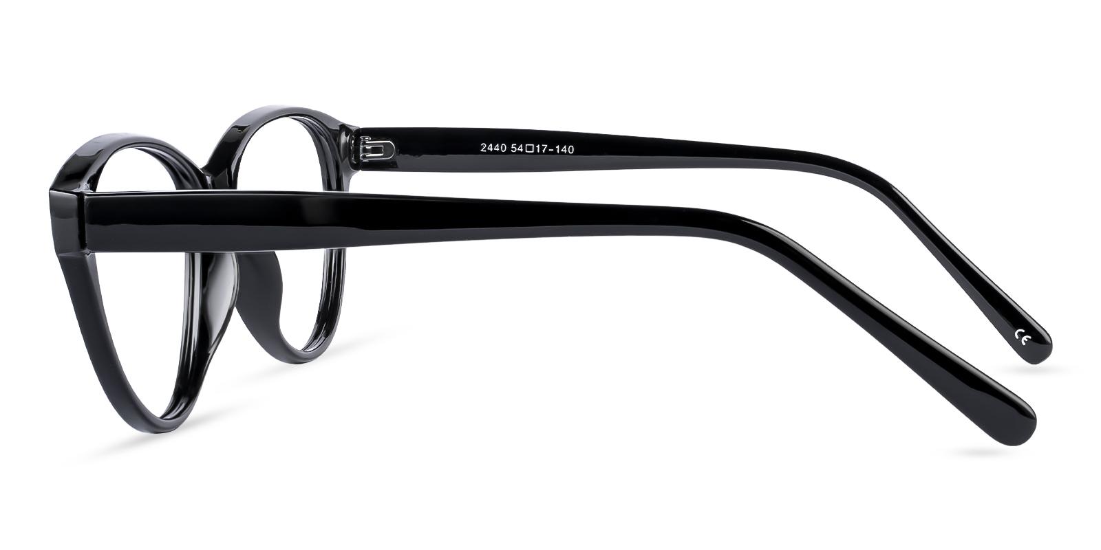 Flame Black Plastic Eyeglasses , UniversalBridgeFit Frames from ABBE Glasses