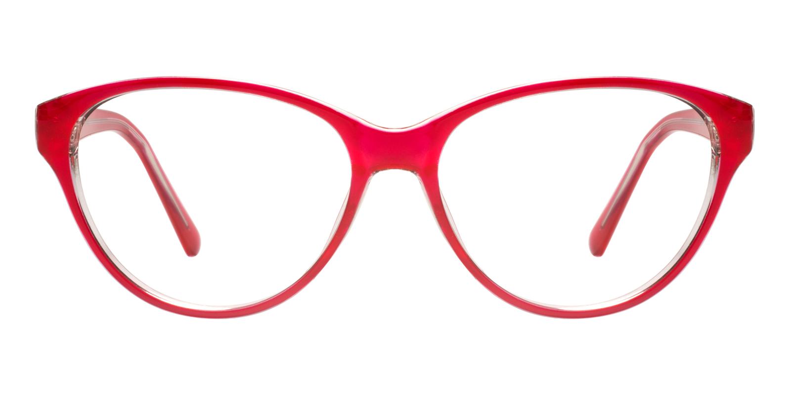 Flame Red Plastic Eyeglasses , UniversalBridgeFit Frames from ABBE Glasses