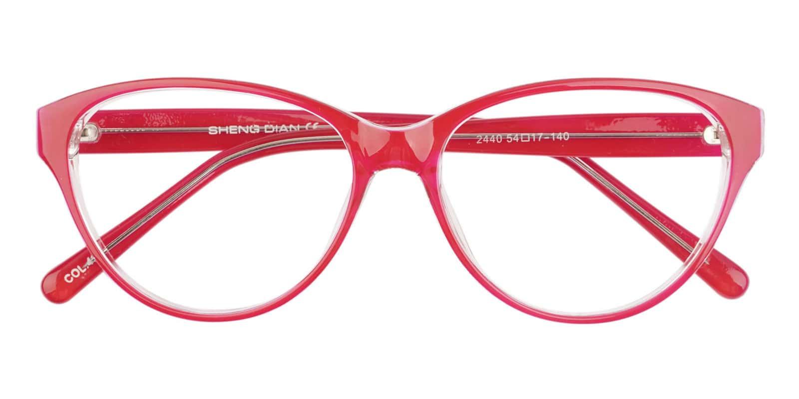 Flame Red Plastic Eyeglasses , UniversalBridgeFit Frames from ABBE Glasses