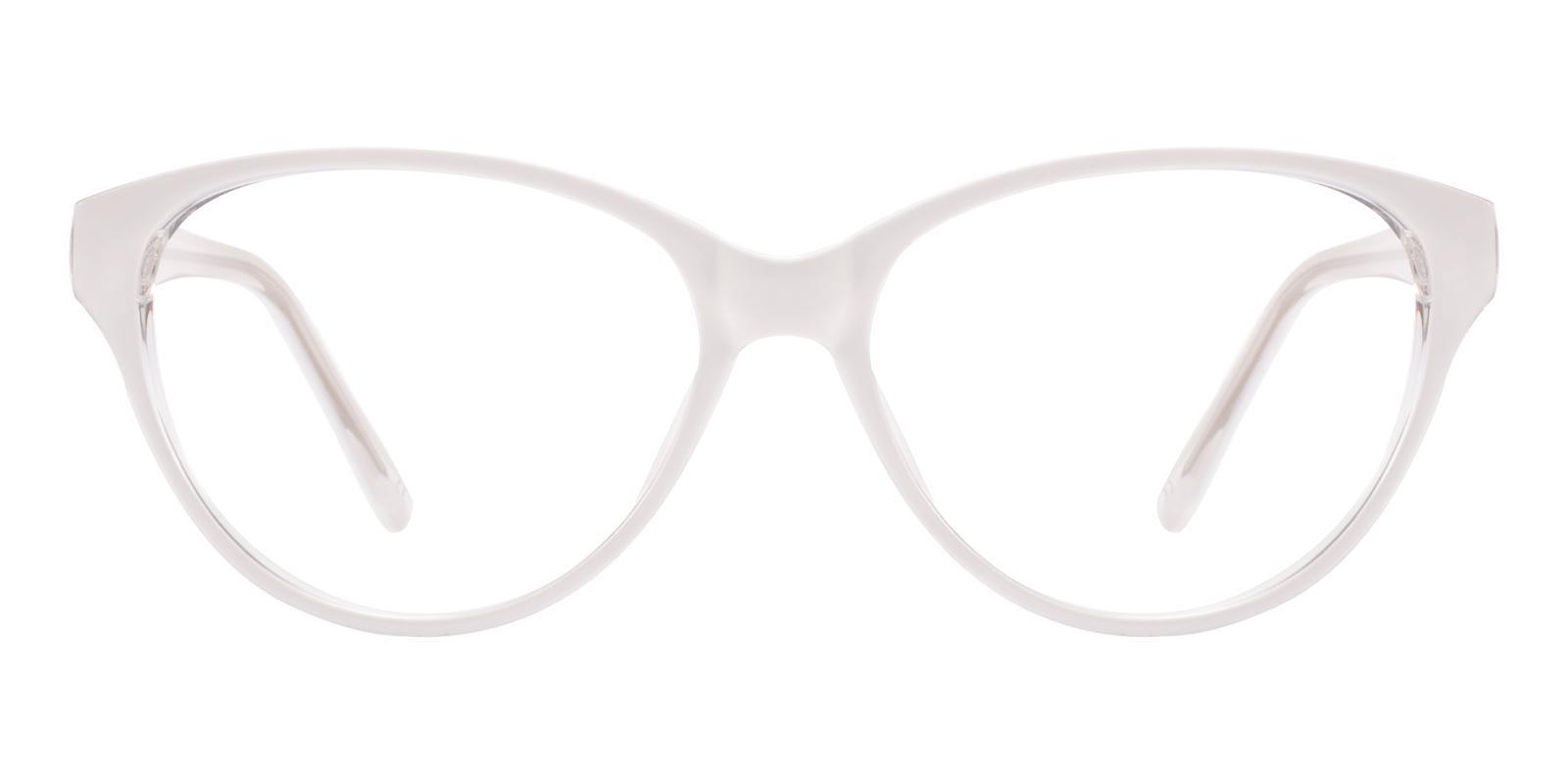 Flame White Plastic Eyeglasses , UniversalBridgeFit Frames from ABBE Glasses