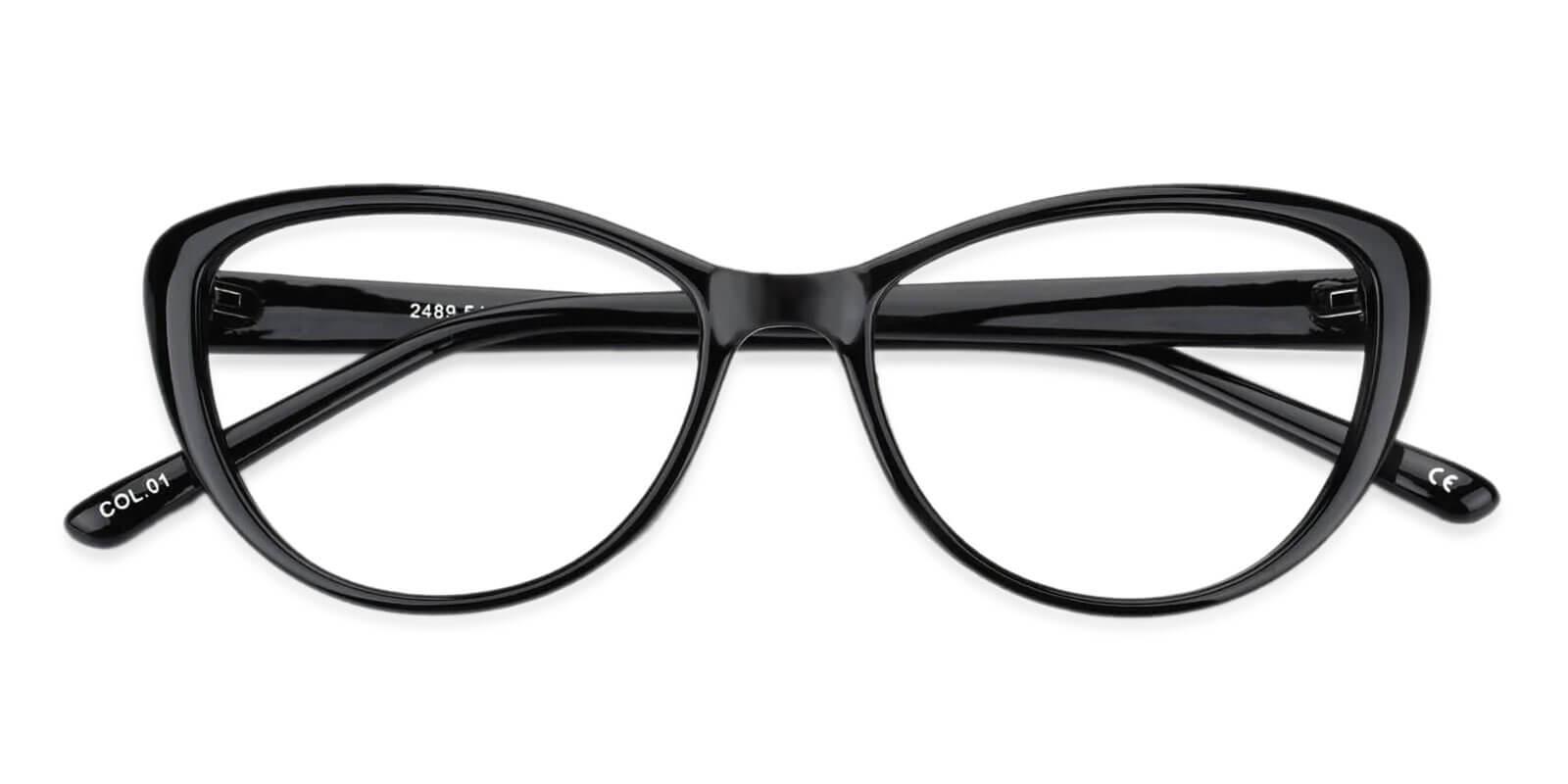 Olga Black Plastic Eyeglasses Frames from ABBE Glasses