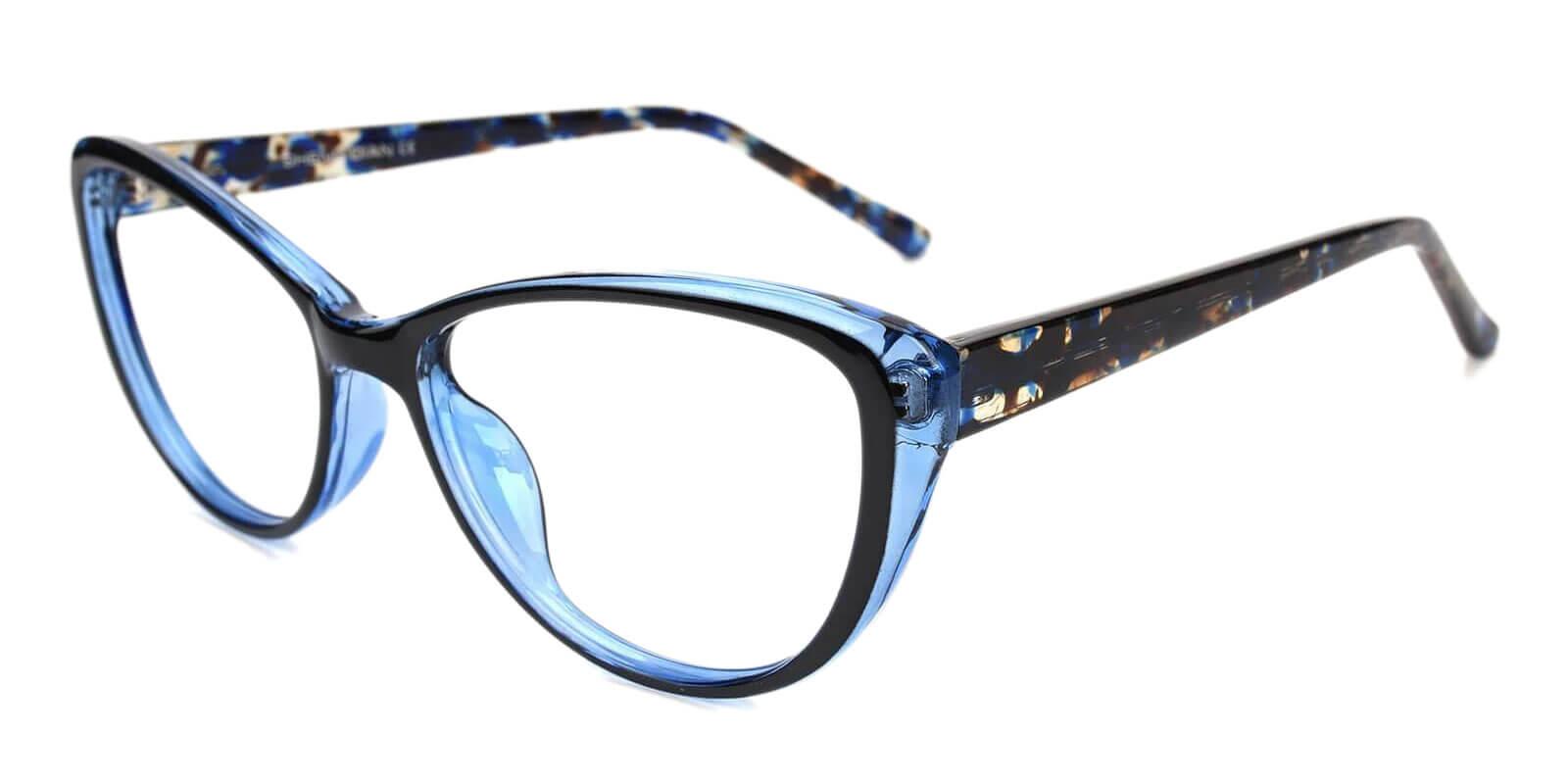Olga Blue Plastic Eyeglasses Frames from ABBE Glasses