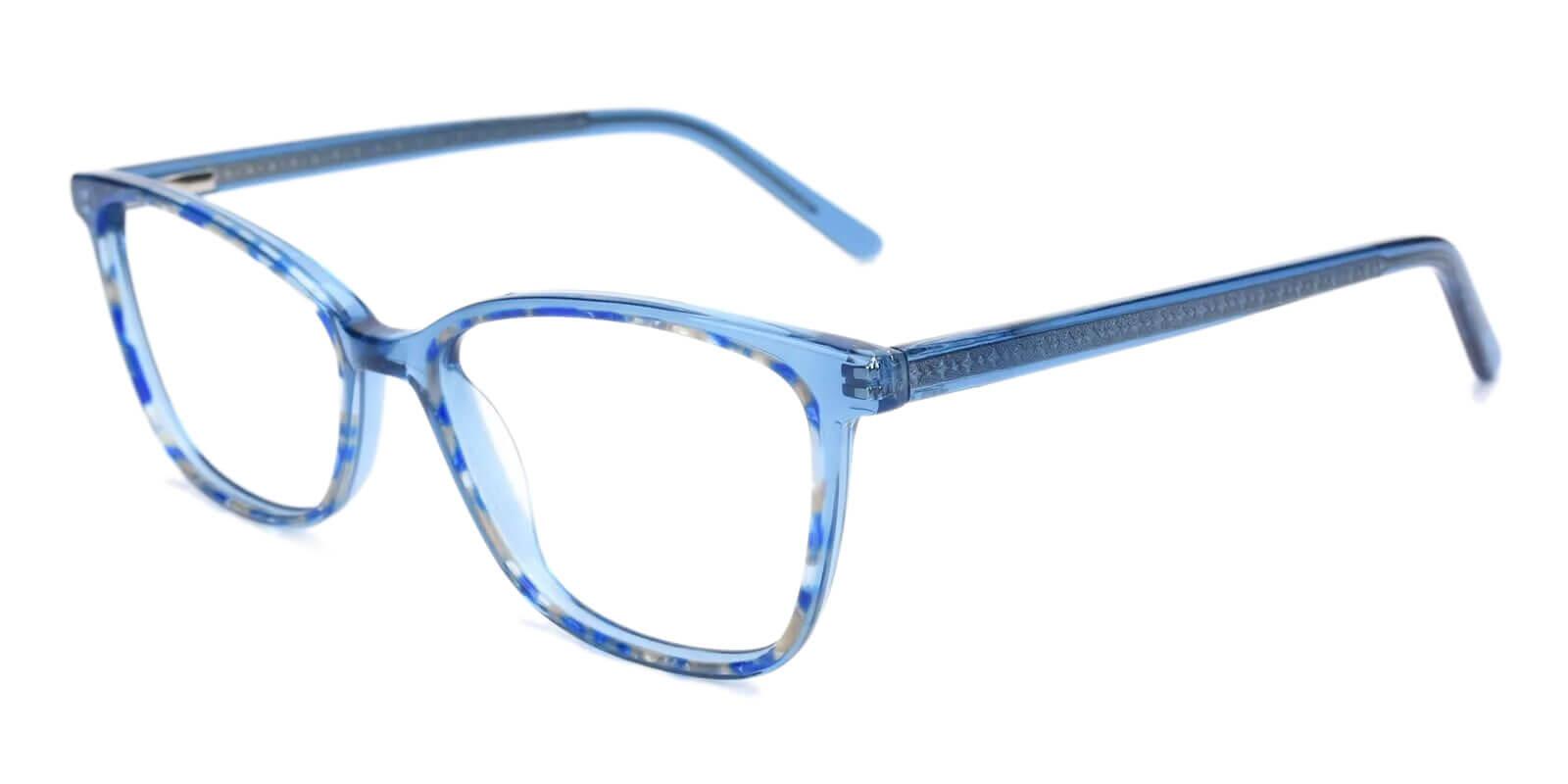 Sweden Rectangle Blue Frames Glasses ABBE Glasses