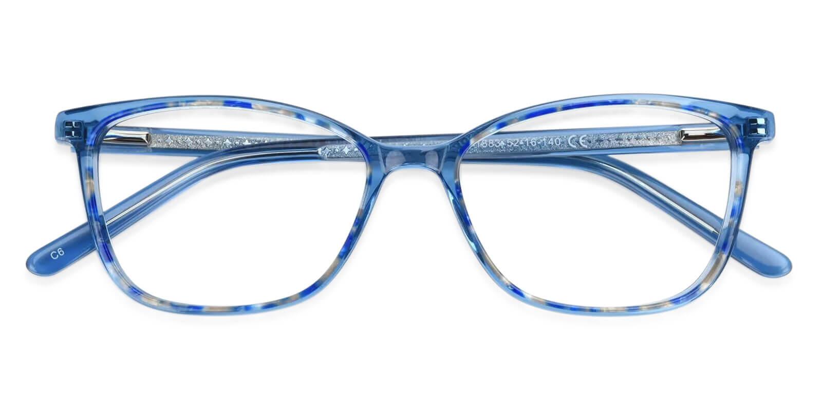 Sweden Rectangle Blue Frames Glasses ABBE Glasses