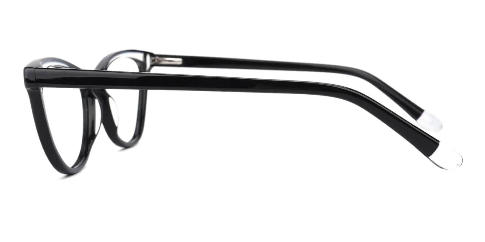 Luznic Black Acetate Eyeglasses , UniversalBridgeFit Frames from ABBE Glasses