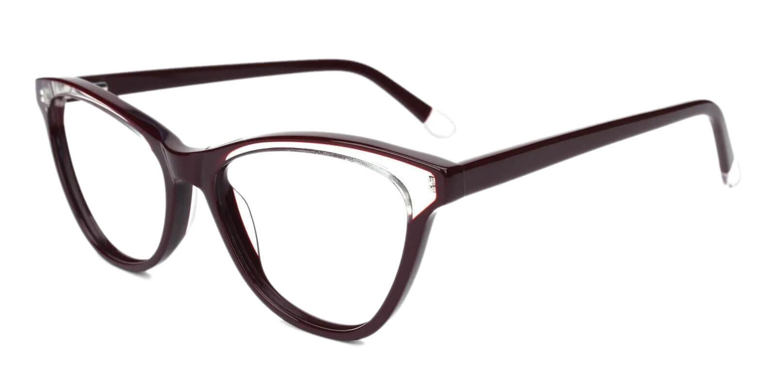 Luznic Brown Acetate Eyeglasses , UniversalBridgeFit Frames from ABBE Glasses