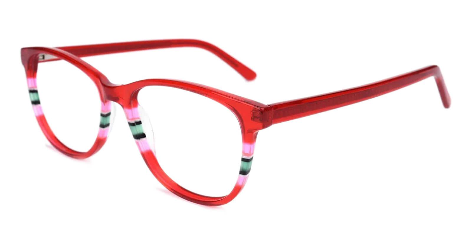 Vltava Red Acetate Eyeglasses , UniversalBridgeFit Frames from ABBE Glasses