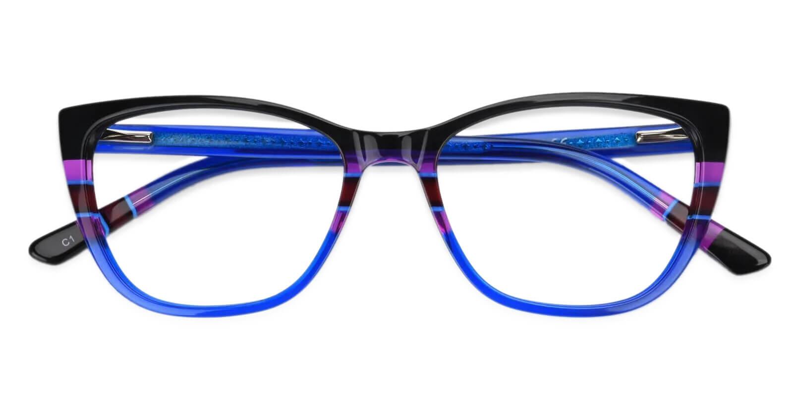 Prague Blue Acetate Eyeglasses , UniversalBridgeFit Frames from ABBE Glasses