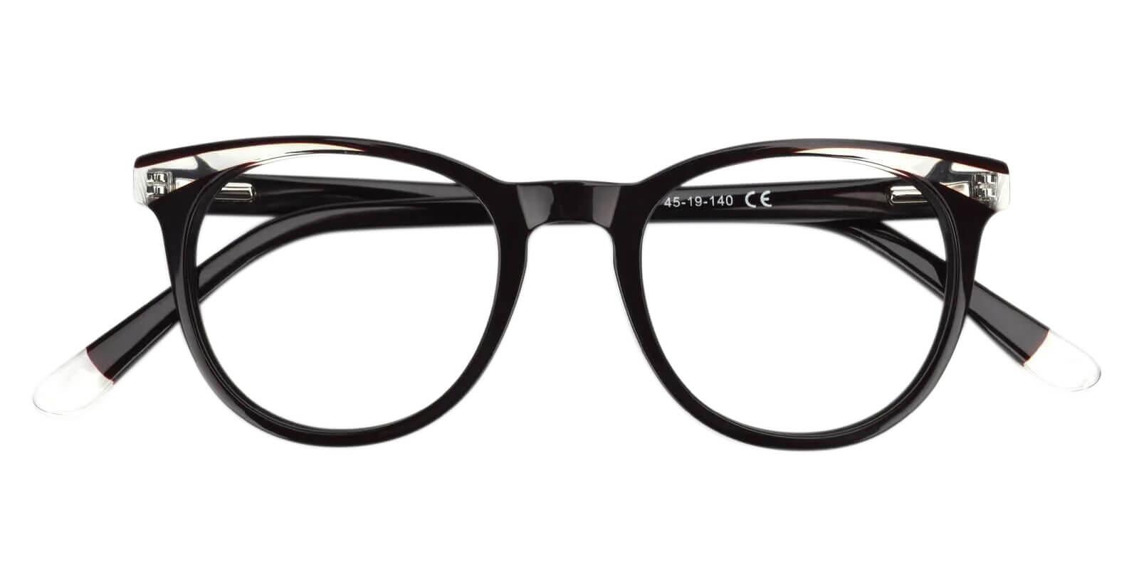 Dimona Black Acetate Eyeglasses , UniversalBridgeFit Frames from ABBE Glasses