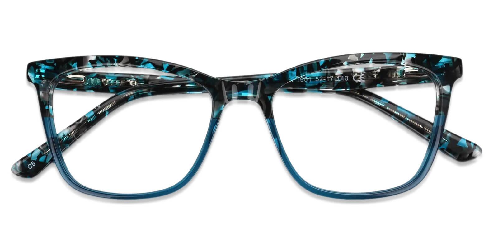 Masser Blue Acetate Eyeglasses , UniversalBridgeFit Frames from ABBE Glasses