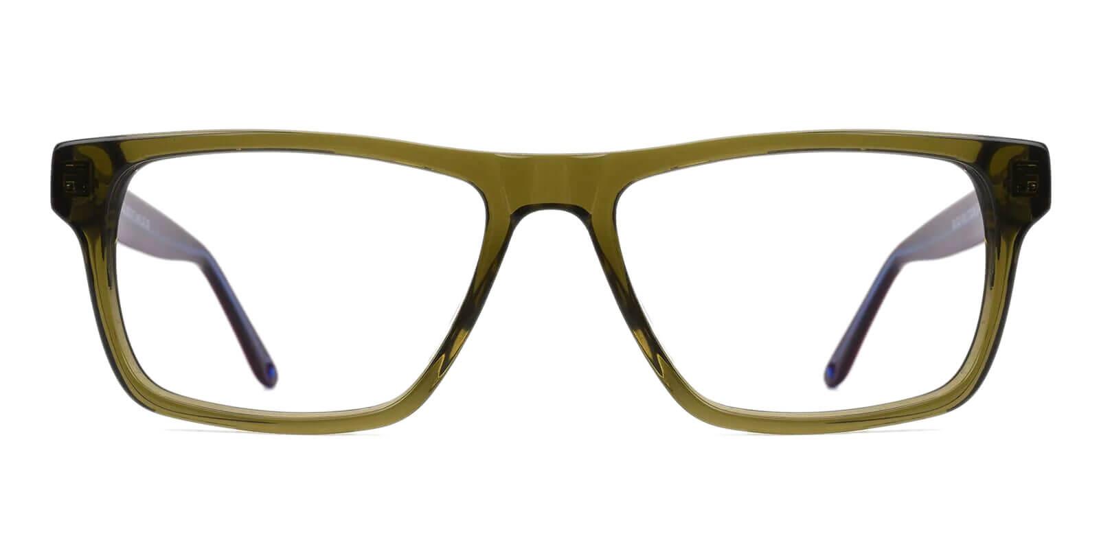 Outline Green Acetate Eyeglasses , SpringHinges , UniversalBridgeFit Frames from ABBE Glasses